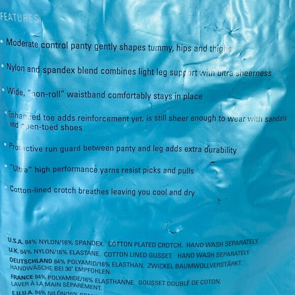 Silkies Ultra Control Top Pantyhose Queen Mocha Nylon XLarge Sheer Legs Vintage - Picture 6 of 7